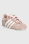 adidas Originals csecsemő bőrcipő GAZELLE CRIB rózsaszín, JI2045 - rózsaszín 17