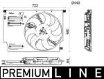 MAHLE Ventilator, radiator MAHLE BEHR *** PREMIUM LINE *** CFF 532 000P (CFF 532 000P)