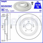 DELPHI Disc frana DELPHI BG5059C (BG5059C) - automobilus