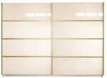 Spectral Mobila Gold Dulap 2800 Crem cu usi MDF Lucios + 1 Comoda Garderoba