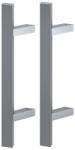 Medos Maner spatial pe ambele parti, Medos, material inox, rectangular, L 800 mm, la 45 de grade, cu accesorii de prindere