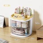  Többfunkciós asztali rendszerező, 3 fiókkal [Szín: sárga]