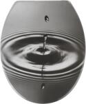 WENKO Waterdrop WC-ülőke, szürke, leeresztő automatikával (21685100)