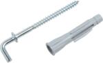 LUX-TOOLS LUX univerzális galléros dübel derékszögű csavaros kampóval 8 mm x 47 mm 4 db (485136)