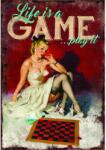 Retro-Gift kis táblakép Game pinup 17 cm x 12, 5 cm