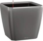 Lechuza Quadro Premium LS kaspó 35 cm x 35 cm x 33 cm antracit-metál