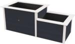WEKA 2-fokozatú magaságyás 205 cm x 79 cm x 81 cm antracit lazúrozott