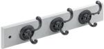  Hettich fa ruhafogas 3 akasztós 400 x 80 x 96 mm lakkozott fa fehér ezüst FSC
