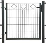  Egyszárnyú dekorkapu csúcsára állított négyszög sor antracit 100 cm x 100 cm (042363)