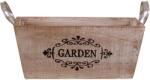  Garden feliratos faláda fém fülekkel 26 cm x 16 cm x 11 cm barna (1-20A910-L)