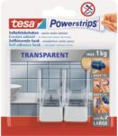 tesa Powerstrips nagy szögletes nyom nélküli akasztó átlászó-fehér 2 db (58811-00000-00)