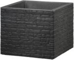 Scheurich Muretto virágtartó 38 cm x 38 cm Stony Black