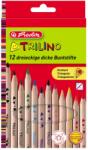 Herlitz Set 12 creioane colorate, Herlitz, triunghiulare, Trilino