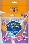 BIC Set 12 creioane colorate + 12 markere de colorat, Bic