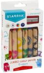 Starpak Creioane colorate, 6 culori si ascutitoare