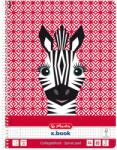 Herlitz Caiet matematica cu spirala, A4, Herlitz, Cute Animals, Zebra, 80 file