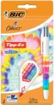BIC Pix cu 4 culori si banda corectoare, Bic, Tie Dye