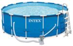 Intex Piscina pentru copii, cu pompa si filtru, diametru 457 cm, Intex Metal Frame Piscina