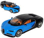 Bburago Premium Edition 1/18 Bugatti Chiron 1: 18, 24 cm kormányozható, kék - fekete fém autó modell, nyitható ajtókkal és motorháztetővel (BB_Bugatti_Chrion)