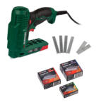 ParkSide PHET 15 C2 XL 15W / 70W elektromos tűzőgép és szögbelövő 9500 db kapocs és szög kiegészítővel (ParkSide_PHET_15_C2_XL_elektromos_tuzogep)
