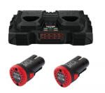 PARKSIDE PDSLG 12 A2 DUO X12V dupla akkutöltő (2 x 4.5A) 12V akkumulátorokhoz, 2 db 12V 2Ah PAPK 12 A1/A2 akkuval (PDSLG_12_A2_DUO)