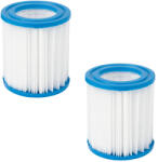 Bestway Crivit 388165 / Bestway / Livarno Home / Summer Waves DUO 2 db papírfilter, szűrőbetét, szűrőpatron vízforgatóhoz (szűrőkartus) 8 x 9 cm, dupla csomag (Cricit_kartus)