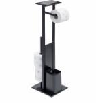  WC papír/kefe tartó 68 cm fekete porfestett fém + műanyag 41472 (41472)