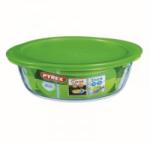 Pyrex Cook & Store kerek üveg sütőtál + műanyag fedő 20 cm 203055 (203055)