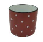  Konyhai eszköztároló 10 * 13 cm 750 ml kerámia piros pöttyös 259088 (259088)