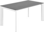 Kave Home Antracitszürke kerámia összecsukható étkezőasztal Kave Home II. tengely. 160/220 x 90 cm, fehér alap (LF-CC0180VR)