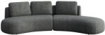 Devichy Antracitszürke szövet sarokkanapé Devichy Bonnie 314 cm, jobb (DEVICHY-BONNIE-149A-4R)