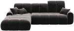Devichy Sötétszürke bársony sarokkanapé DEVICHY Tous, bal/jobb 290 cm (DEVICHY-TOUS-61A-4LF)