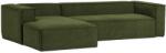 Kave Home Zöld kordbársony sarokkanapé Kave Home Blokk 330 cm, bal (LF-S572LN19)