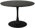 White Label Living Fekete márvány étkezőasztal WLL MARU 110 cm (2100154)