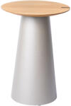 Marco Barotti Tölgy oldalasztal Marco Barotti 45 cm, matt ezüst alappal (MB2006_MB3008)