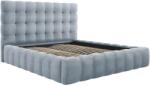 Micadoni Mamaia világoskék bársony franciaágy 180 x 200 cm tárolóhellyel (MICBF180MAMAIA2)