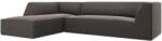 MICADONI Sötétszürke bársony sarokkanapé MICADONI Ruby II. 273 cm, bal (MICLCM44F1RUBY7)