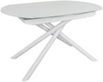 Kave Home Fehér üveg összecsukható étkezőasztal Kave Home Vashti 160/190 x 100 cm (LF-1416T03002KK05)