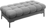 MICADONI Szürke bársony pad Micadoni Mamaia 133 cm fekete talppal (MICBCH51F1MAMAIA11)