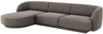MICADONI Szürke zsenília sarokkanapé MICADONI Miley 259 cm, bal (MIC_LC_140_F1_MILEY6)