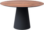 Marco Barotti Barna tölgy étkezőasztal Marco Barotti 130 cm, matt fekete alappal (MB2001_MB3001)