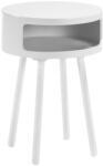 Kave Home Fehérre lakkozott oldalasztal Kave Home Kagyló 40 cm (LF-C596M05)