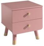 VIPACK Rózsaszín lakkozott éjjeliszekrény Vipack Billy 43, 2 x 40 cm (BINA2213)