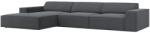 MICADONI Sötétszürke szövet sarokkanapé MICADONI Jodie 284 cm, bal (MIC_LC_78_F1_JODIE5)
