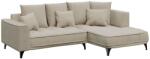 Devichy Bézs szövet sarokkanapé háromüléses DEVICHY Chloe, jobb 256 cm (DEVICHY-CHLOE-40A-3R)