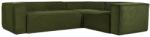 Kave Home Zöld kordbársony sarokkanapé Kave Home Block 290 cm, jobb (LF-S717LN19)