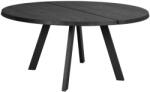 Rowico Home Fekete tömör kőris étkezőasztal ROWICO FRED 160 cm (RO-117444)