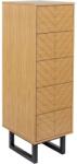 Woodman Tölgy barázdált komód Woodman Camden nyírfa talppal 123 cm (254473701112)