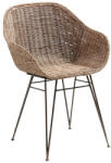  Barna rattan étkezőszék Kave Home Karfa karfával (LF-CC0073FN46)
