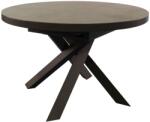 Kave Home Sötétbarna porcelán összecsukható étkezőasztal Kave Home Vashti 120 - 160 cm (LF-1416T03001KK15)